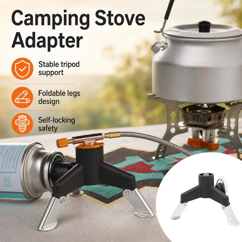 Portable All in One Camping Stove With Converter Compact Lightweight Outdoor Cooking Gear Hiking Backpacking Cooking Gear