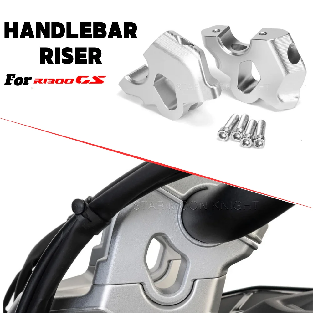 

For BMW R1300GS R 1300 GS 2024- Motorcycle Handlebar Riser Clamp Extend Adapter R 1300GS Handle Bar Risers Lifting Booster