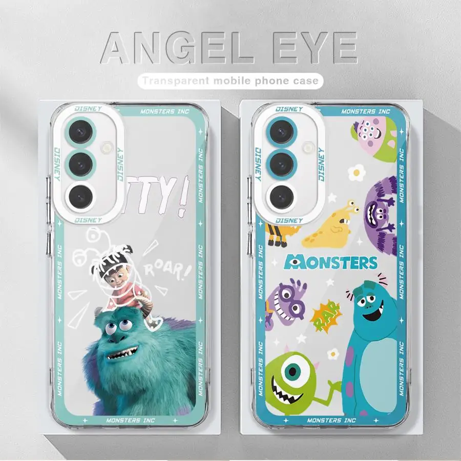 Disney Monsters Inc Cover Phone Case for Samsung Galaxy A35 A55A53 A54 A73 A34 A33 A25 A24 A13 A14 A15 Clear Soft Shell