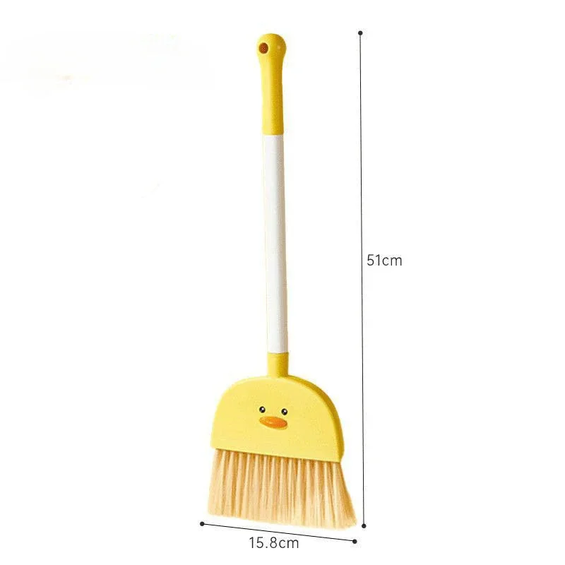 Food Grade PP Children\'s Mini Broom Dustpan Set Three Piece Suit Baby Sweeping Cleaning Tools Toddler Toy Combo Small Size broom