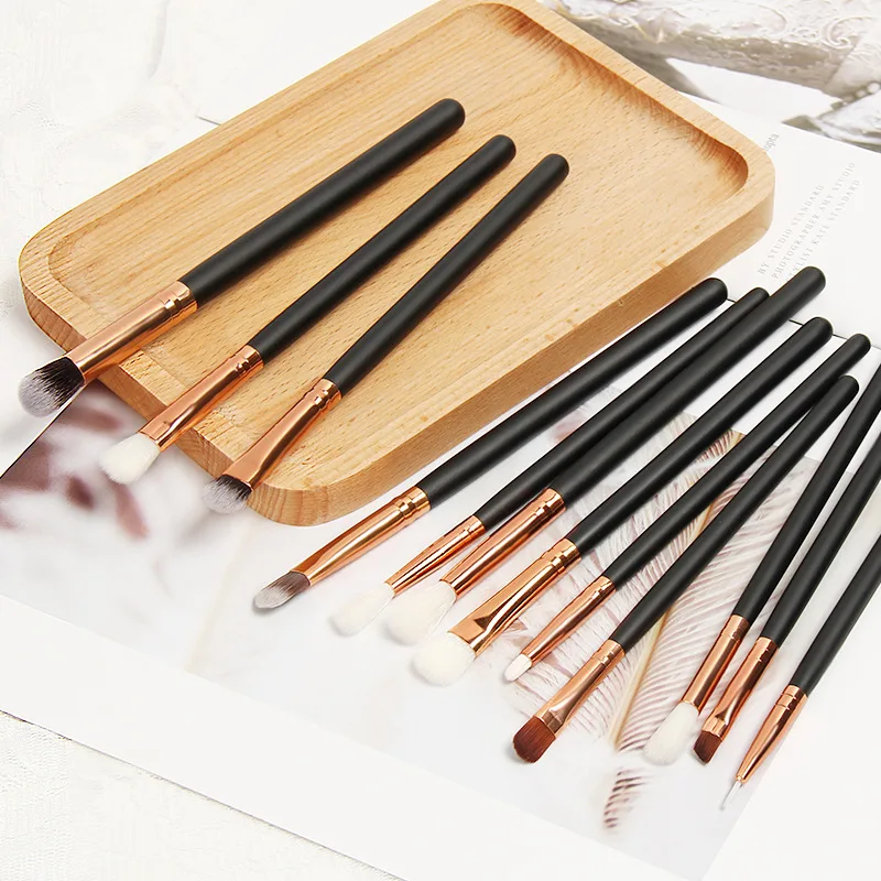 Ensemble de pinceaux de maquillage violets, 12 pièces, fond de teint, poudre, Blush, ombre à paupières, lèvres, outils de mélange pour femmes débutantes