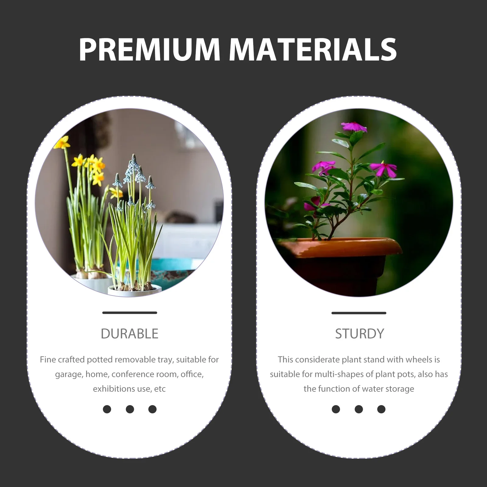 

Universal Rolling Plant Stand With Wheels Movable Flowerpot Base Durable Plastic Potted Plant Dolly Water Storage Tray For Home