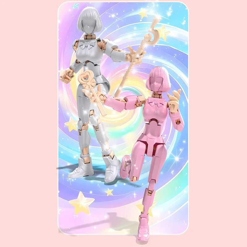 3D Print Movable Female Warrior Doll, Action Figure Puzzle DIY Creation, Kids Decorative Gift Idea