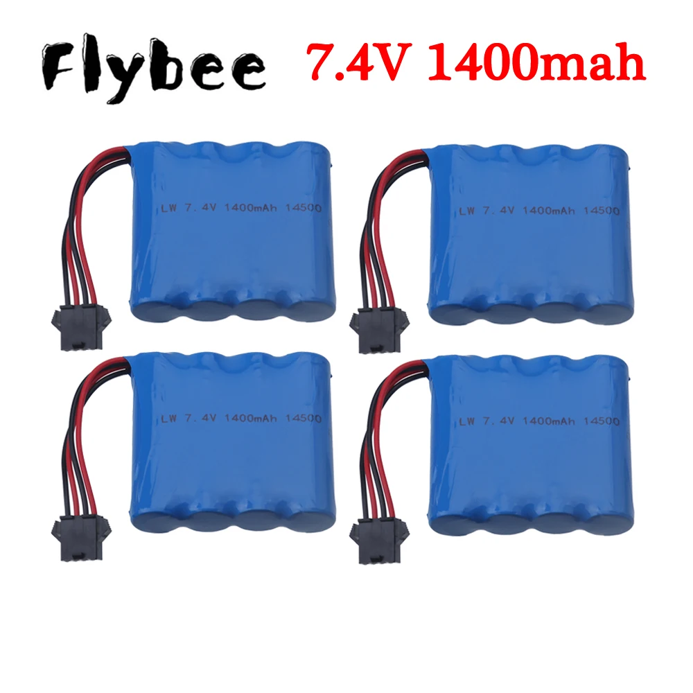 7.4V 1400mAh Li-ion Battery For DE36W 1:16RC Off-Road 4WD High-Speed Climbing Drift Racing toys accessories 2S Battery wholesale