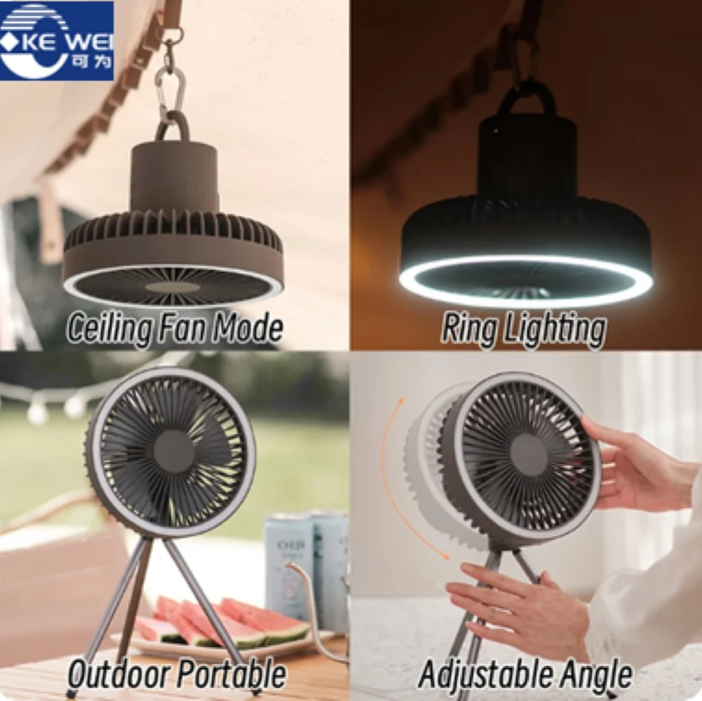 

Multifunctional Camping Tools Rechargeable Led Camping Light Fan Portable 10000mah Tent Lighting Lamp For Outdoor Circulator