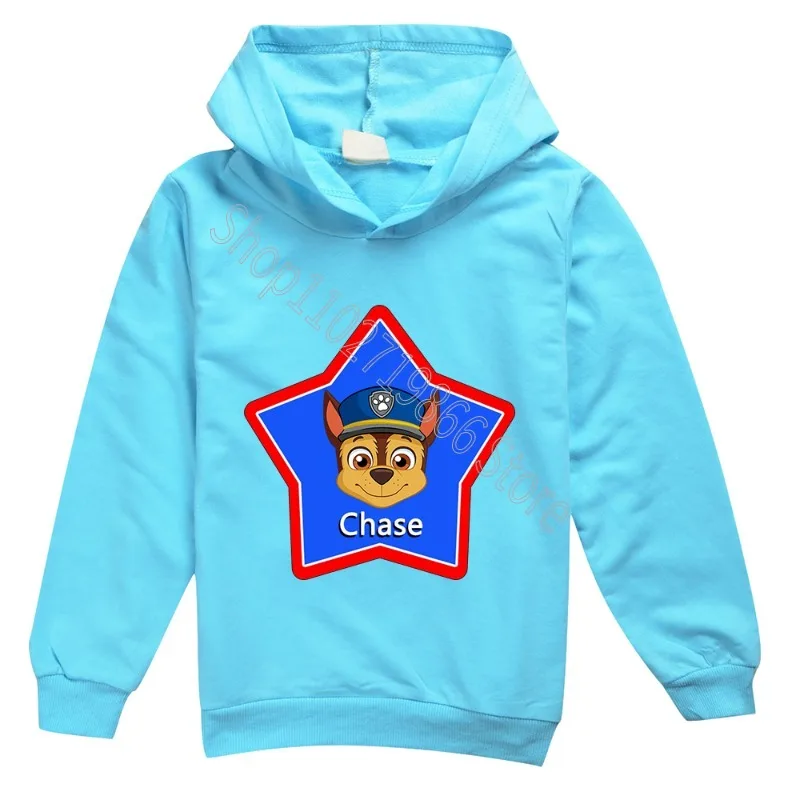 Paw Patrol Bluza z kapturem Chase Skye Chłopcy Dziewczęta Ubrania Ciepła tkanina Wygodne topy z długim rękawem Baby Show Prezent urodzinowy