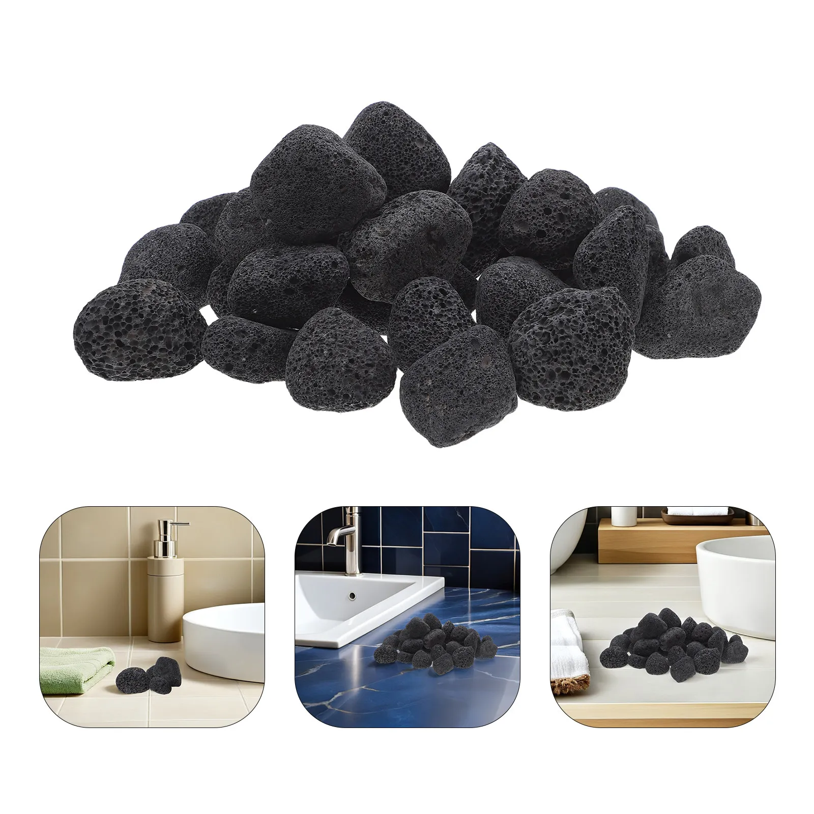 6 Bags Sauna Heater Stones Natural Volcanic Rocks 2-3Cm Diameter Steam Sauna Replacement Rocks for Spa Massage Bath