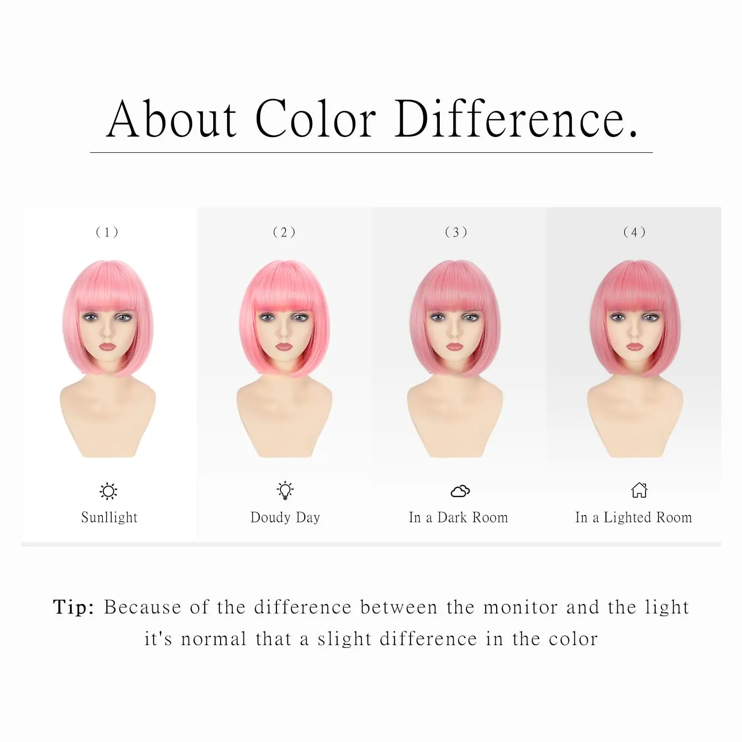 Synthetische Perücke im rosa Bob-Stil für Halloween, Cosplay-Perücke für die tägliche Party, hitzebeständige Haaraccessoire-Perücke – Detail 6
