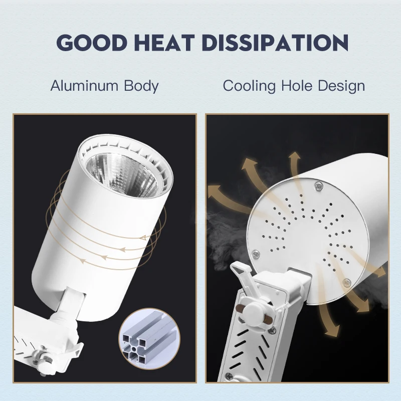 Track Light LED 3 Color COB Spot Led Light Stripe Lighting Set Rail Systems Ceiling Spots Wall Lamp for Kitchen Home Decor 220V