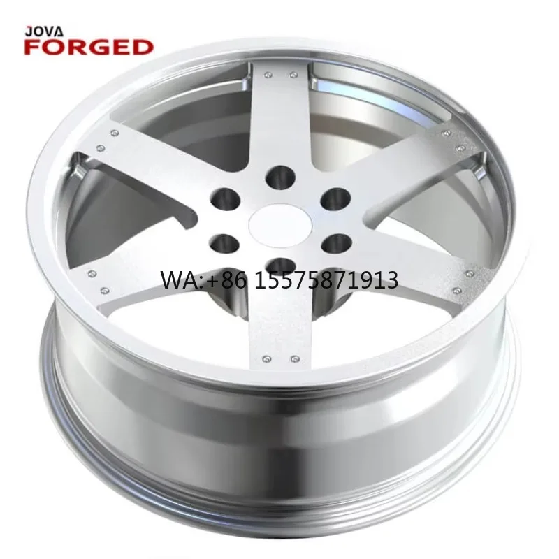 

6 Wide Spoke 2-Piece Forged Wheels 20/24 Inch 5x114.3 Chrome Silver Rims For Passenger Vehicles