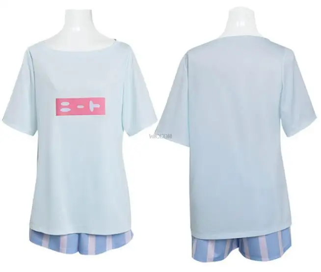 Oyama Mahiro fantasia cosplay para mulheres e meninas, peruca Oniichan Wa Oshimai, camiseta de manga curta, calça azul e shorts, roupa de verão, anime