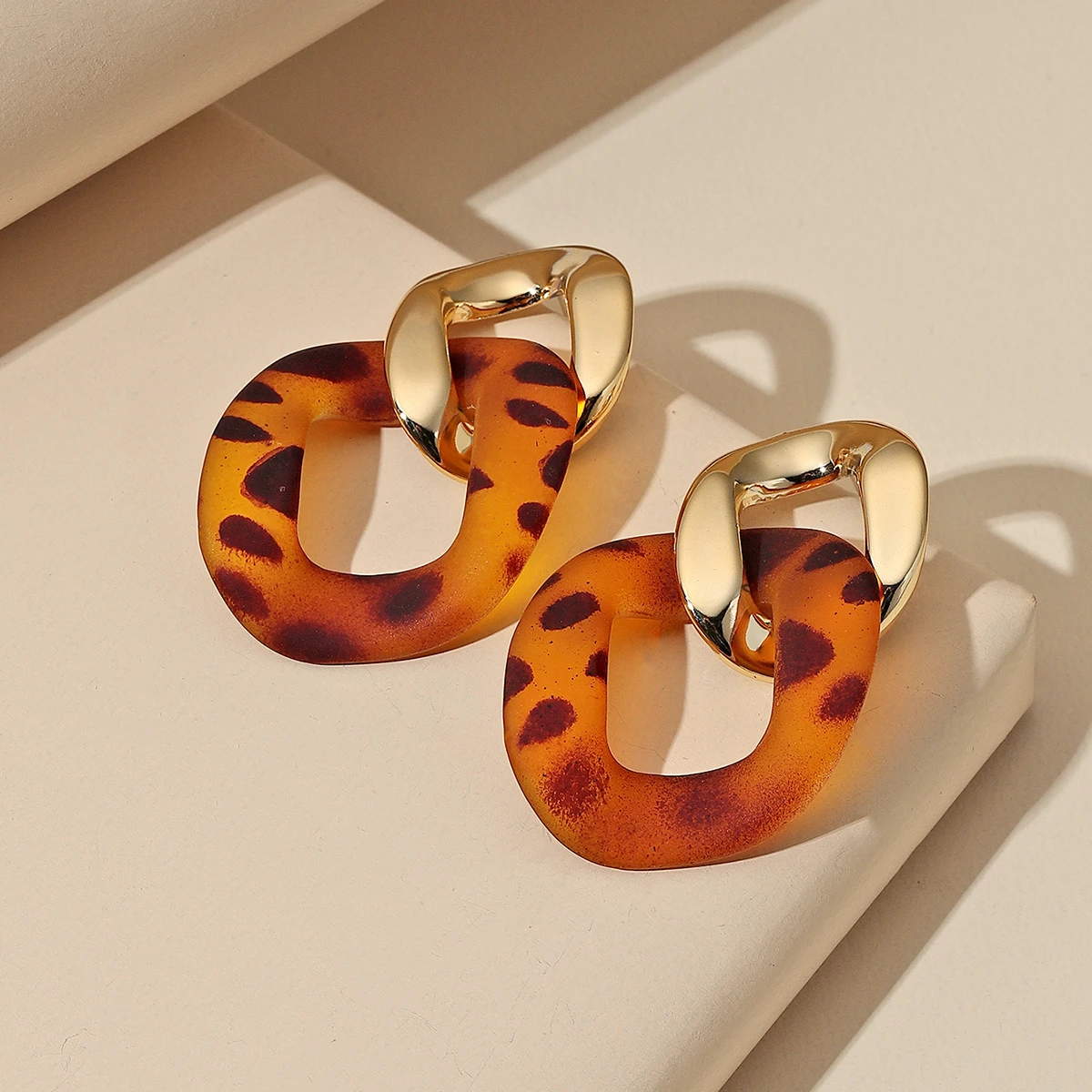 Leopard Print Statement Earrings For Women Bohemian Boho Brincos Geometric Dangle Drop Earings Fashion Jewelry Unusual Earrings