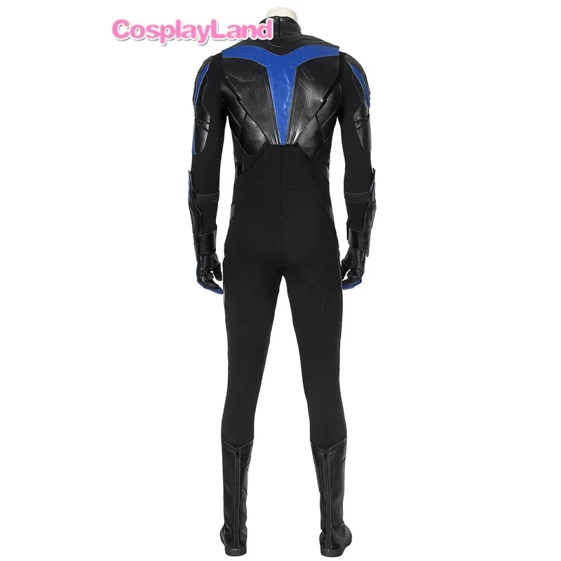 Titans Nightwing Cosplay Costume Carnival Halloween Cosplay Dick Grayson Jumpsuit Superhero Robin Outfit Fancy Men Costume