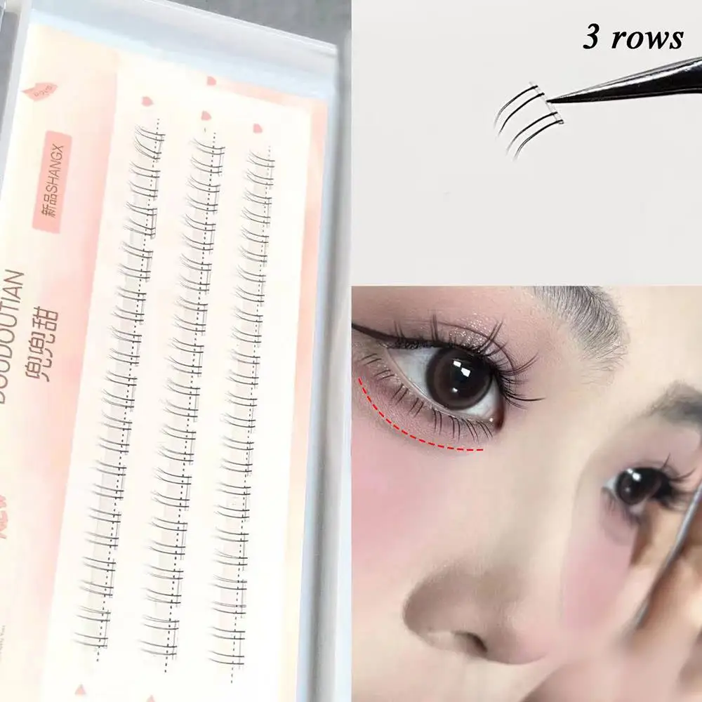 لاش تمديد الحلو لاش تطعيم لطيف تحت رمش الرموش السفلية الطبيعية الهزلية العين عناصر أدوات ماكياج الرموش العنقودية