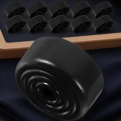 12Pcs Round Plastic Furniture Feet Sofa and Bed Table Legs Height Increase Pads Floor Protectors Non Slip Noise Reduction