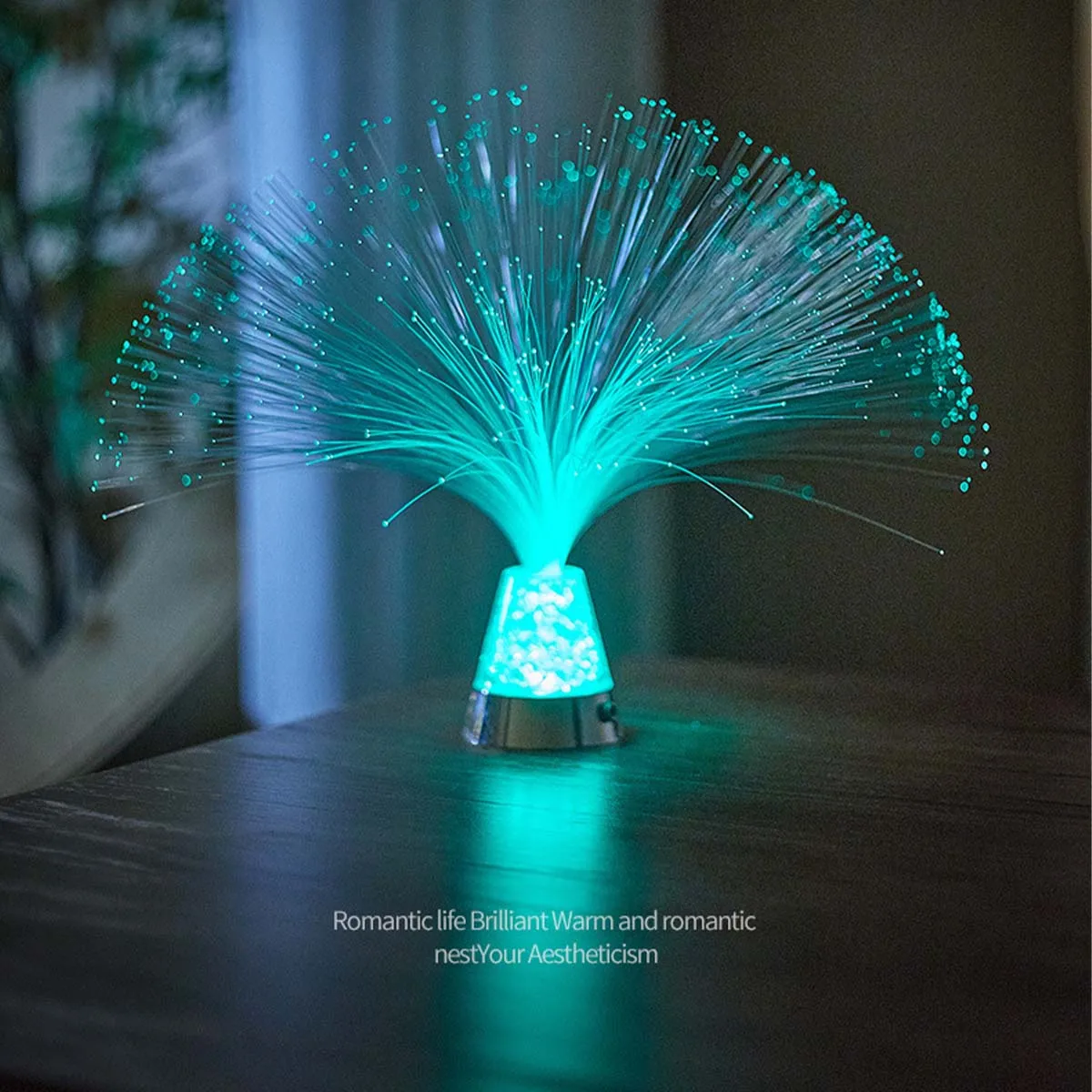 Colorful Changing Starry Sky Table Lamp - Vibrant Fiber Optic Night Light with Festival Ambiance -Room Decor for Bedroom