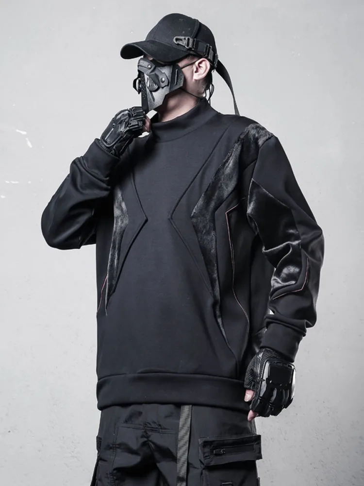 

Авангардный стиль Techwear, уличная одежда, темный мотоцикл, индивидуальная геометрия, трехмерная деконструкция, повседневная строчка
