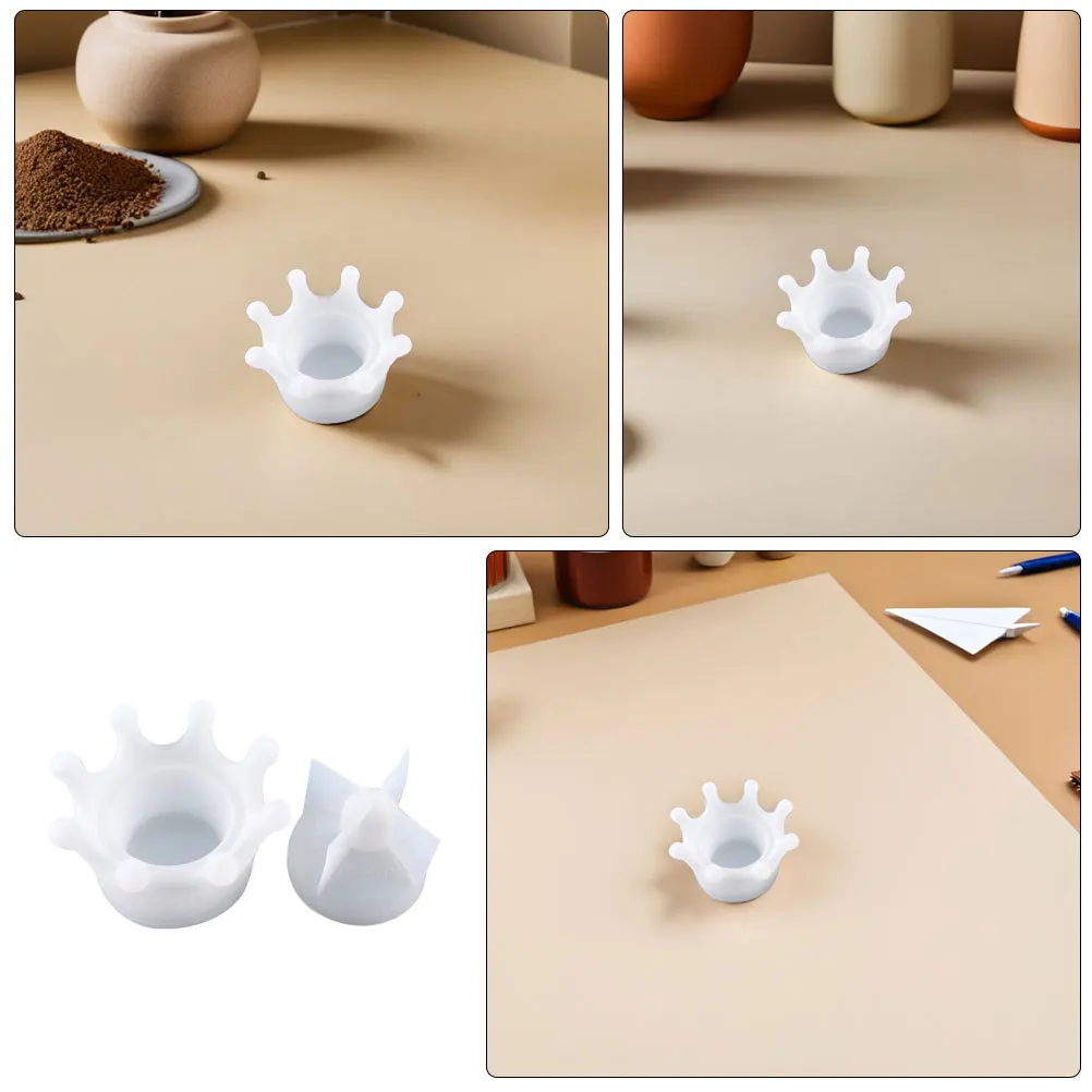 1 مجموعة تاج صندوق تخزين قالب من السيليكون قابلة لإعادة الاستخدام السلس سهلة Demolding DIY بها بنفسك حامل الصندوق مجوهرات قوالب الصب الراتنج الحرفية #5