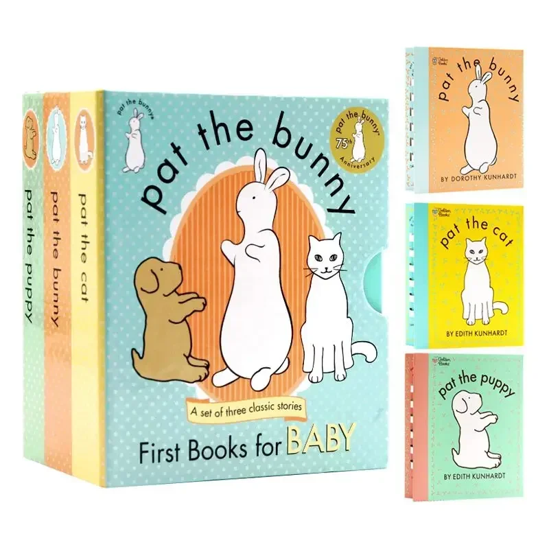 Pat Bunny English Picture Book Baby Scent Touch Book Flip Through Toy Book  Books  Livro  Livros