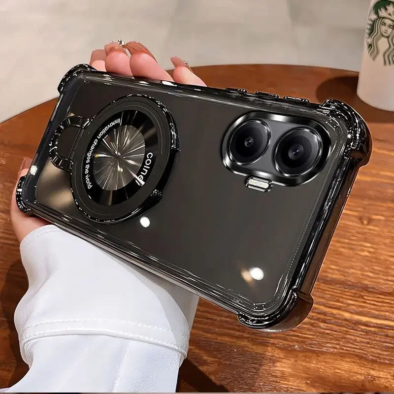 وسادة هوائية حامل مطلي بالكهرباء حافظة لهاتف Xiaomi POCO X7 F7 F6 X6 M6 F5 PRO غطاء خلفي ناعم فاخر مقاوم للصدمات