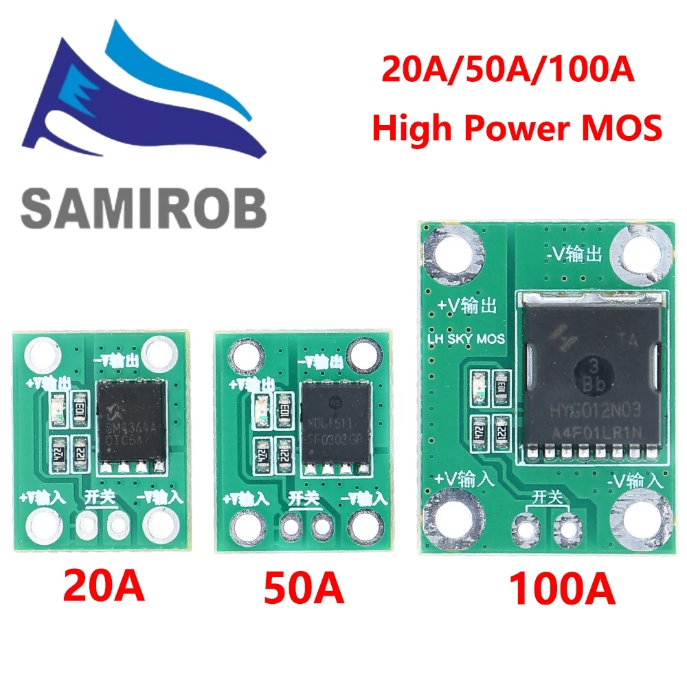 SAMIORE 3PCS 20A/50A/100A high power MOS trigger switch driver module Field Effect Tube PWM regulation electronic switch control