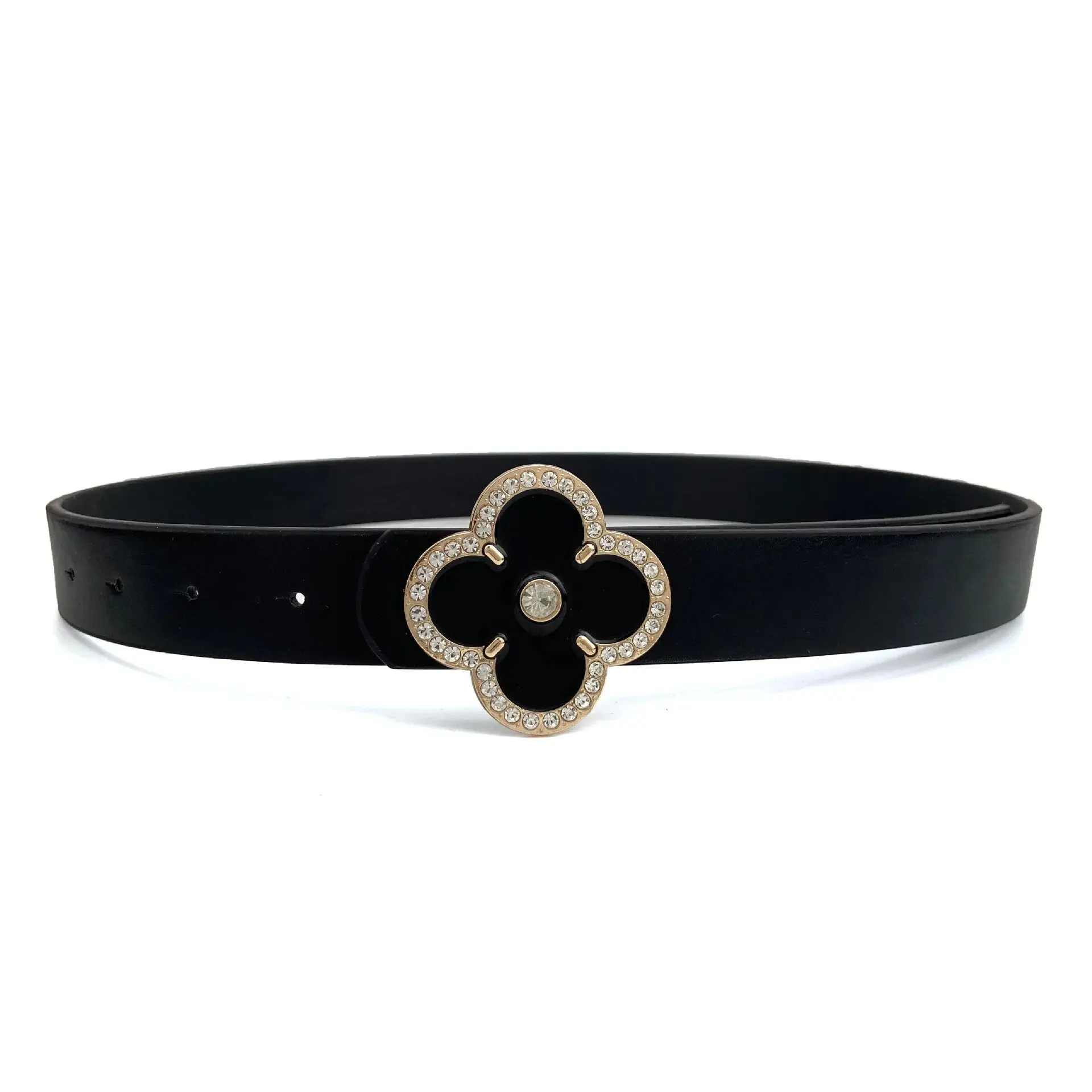 Luxury 2.8cm Width Pu Leather Designer Brand  Outdoor Girl Belt Soft Real Sports Accessories Women Black Belt