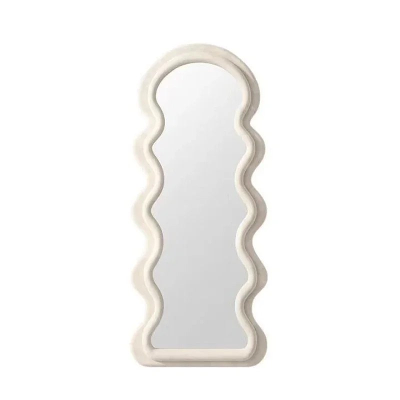 

Floor mirror Cream wind wave special-shaped mirror
