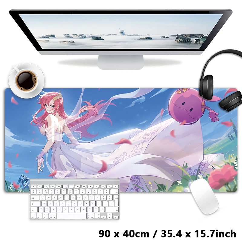 GD SEED DESTINY Lacus Clyne GD Anime Girls XXL Mouse Pad Large Computer Laptop Non-slip Keyboard Desk Mats Mousepad