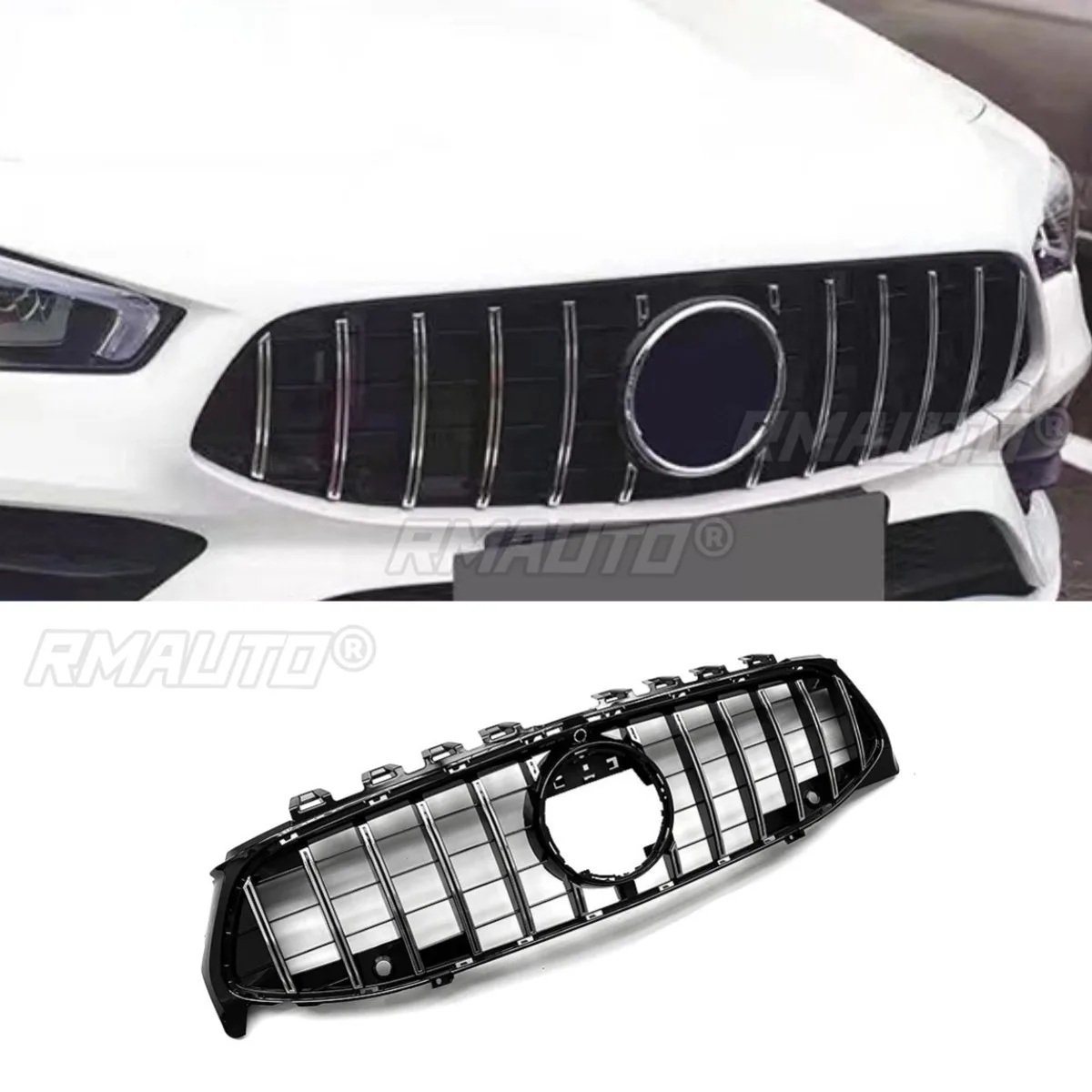 

Car Bumper Grill Decorative Strips Racing Grille Body Kit Front Bumper Grill For Mercedes Benz CLA Class W118 GT 2020-2023