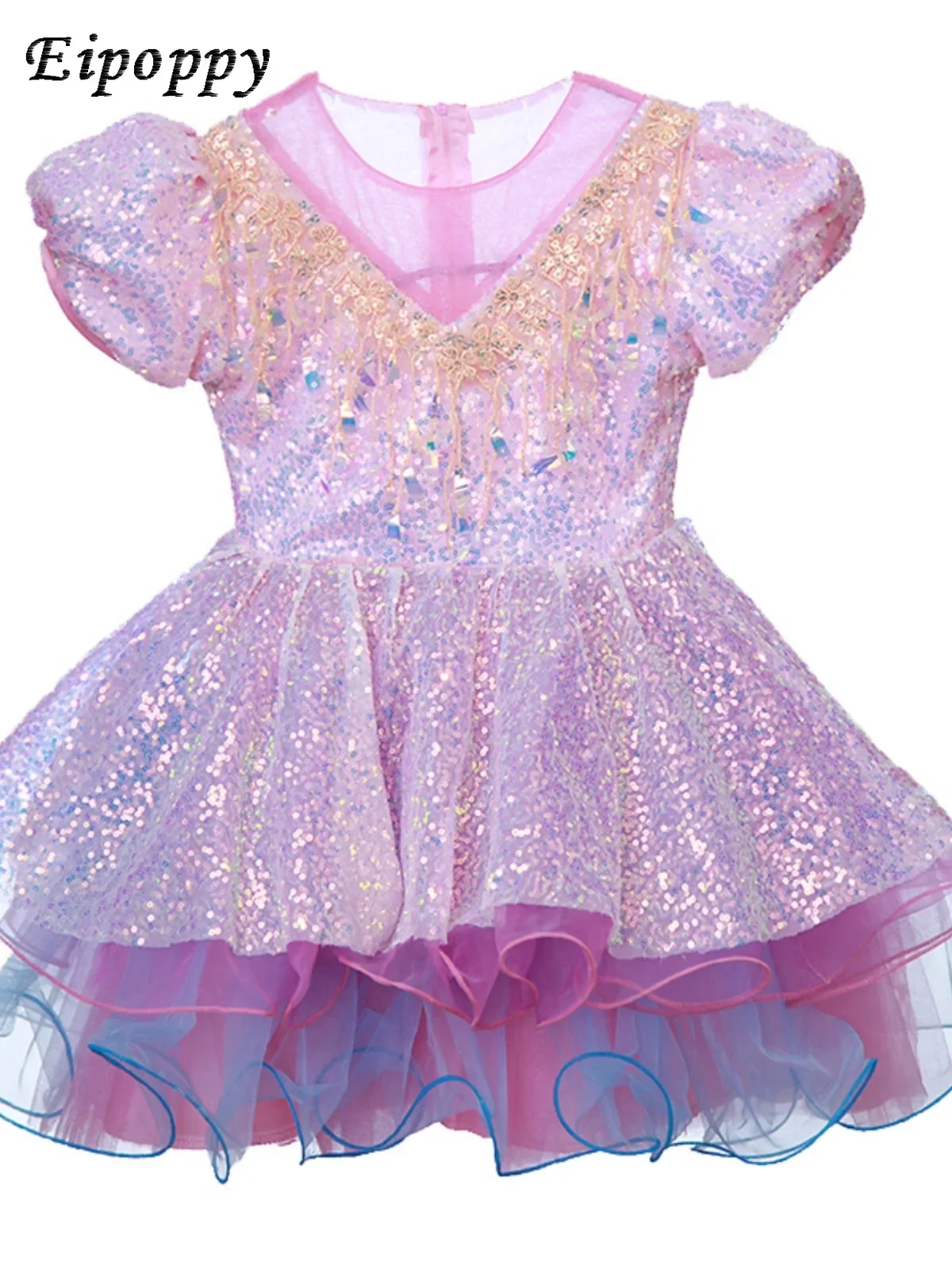 여아용 얇은 명주 그물 스커트, 코스튬 유치원 댄스 원피스, 공연복