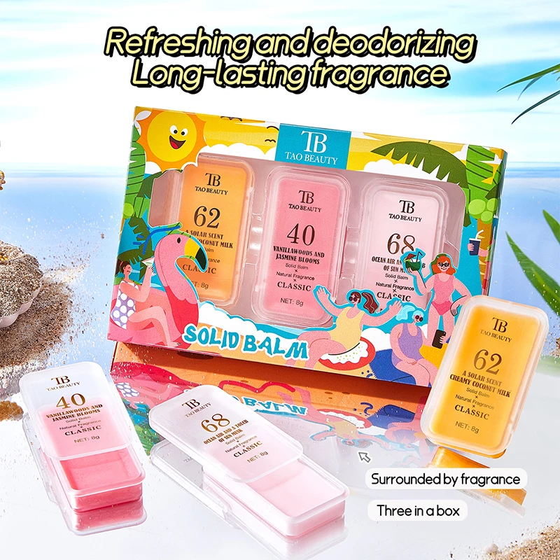 

3 шт. цифровых твердых ароматических бальзамов без спирта, стойкий аромат, портативный бальзам для тела для мужчин и женщин