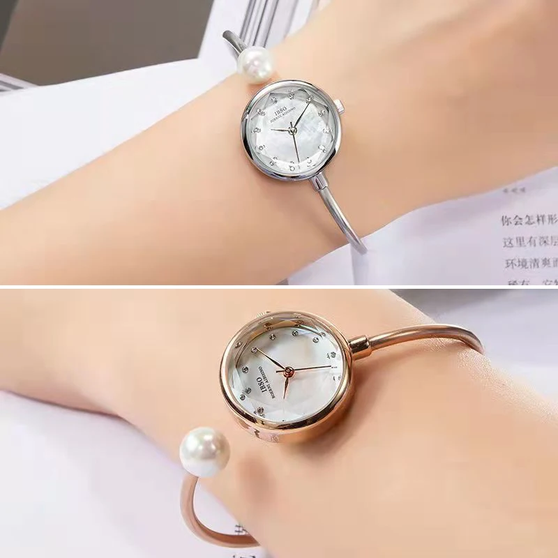 Elegant Silver Women Bracelet Watch Luxury Diamond Hand Clock Female Waterproof Famous Brand Fashion Ladies Bangle Wristwatch