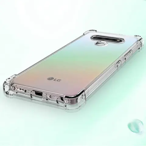 Capa de telefone transparente tpu macio para lg stylos 6 5 4 3 v60 thinq v50s v50 v40 v30 g8x capa protetora de airbag à prova de choque coque