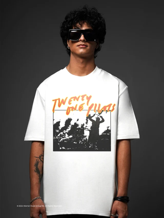 

Twenty One Pilots - Overcompensate Licensed Band T Shirt Men Vintage Pure Cotton Short Sleeve Streetwear Harajuku Men's Clothing