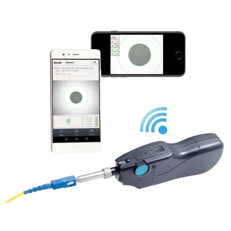 Chinese producers  Automatic analytical judgment  Quickly find the end face.  Compact and lightweight  fiber wifi probe