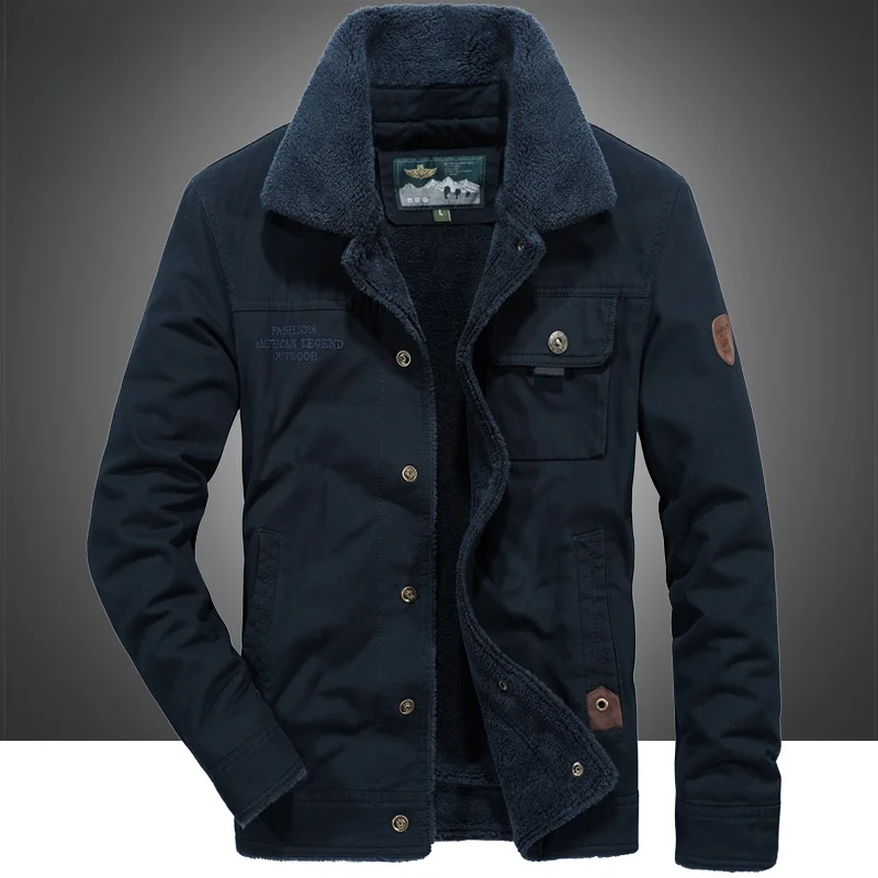 

Мужская хлопковая куртка из фланели, утепленная, осенне-зимняя, модная верхняя одежда, свободный крой, рабочая одежда
