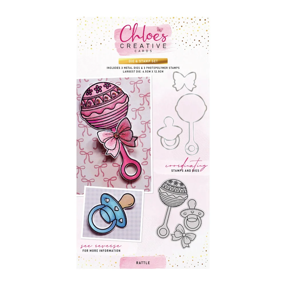 Baby Collection Sentiments Clear Stamps and Metal Cutting Dies Craft Mold DIY Scrapbooking Album Decorative Embossing Paper Card image 3