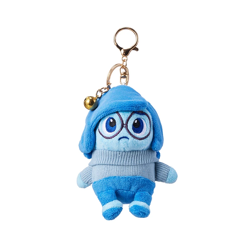 Disney Inside Out mochila colgante lindo dibujos animados animación niños llavero con cremallera bolso escolar regalo para estudiantes vergüenza tristeza