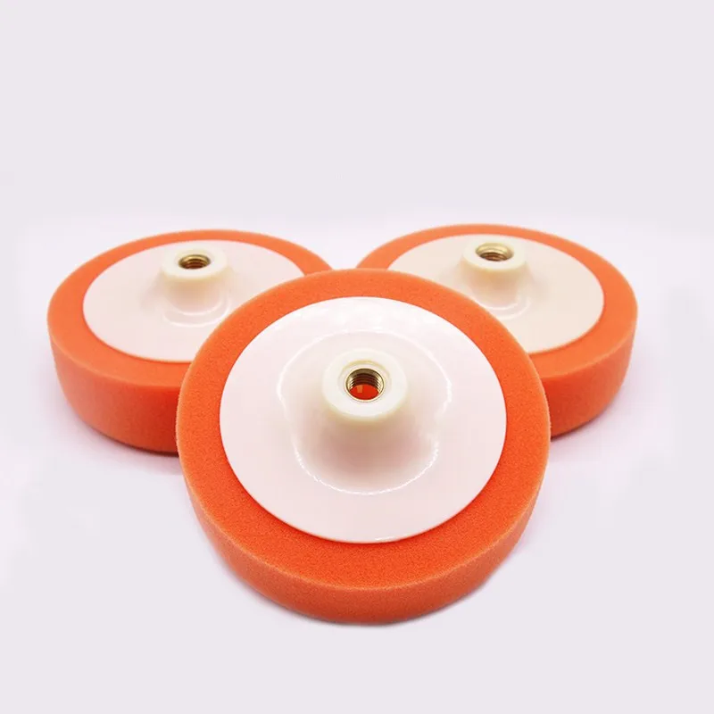 1pcs 5 inch waxing polishing sponge disc car polishing wheel sponge ball screw disc sealing glaze flat polyether wool ball