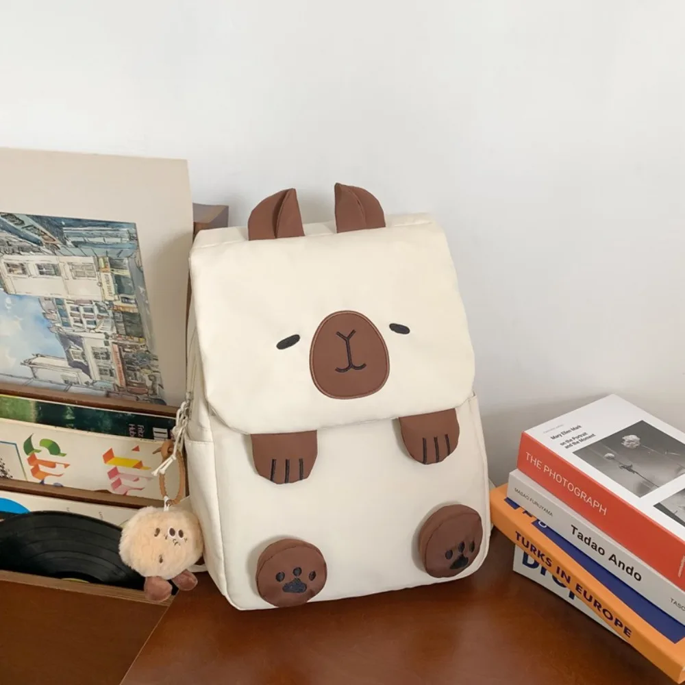 Kawaii kapibara plecak torba na książki dla studentów torba podróżna o dużej pojemności torba Crossbody para listonoszowa torba torebka prezent