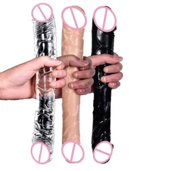 Lungo Doppia Testa Dildo Pene Grande Dildo Anale Per Adulti Spine Ealistiche Giocattolo Gay per Le Donne Masturbatore Gallo Lesbiche Goder Consolador 18