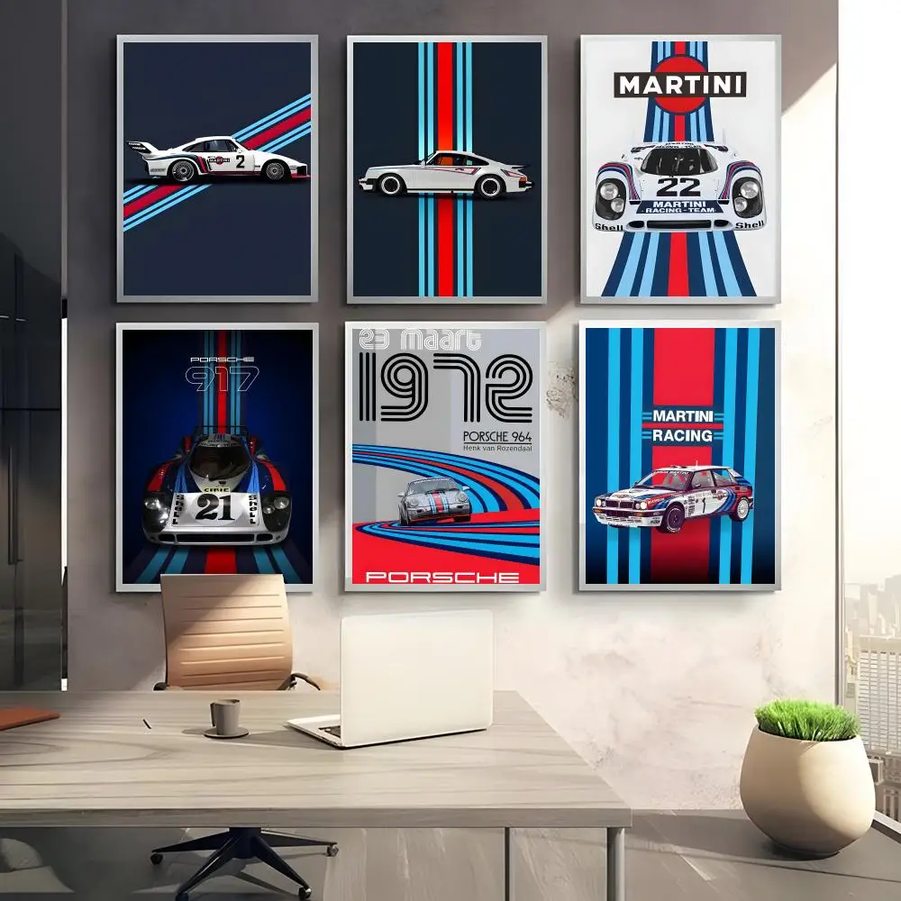 Car M-Martini-ES Racing Poster Perfect Sticker Self Adhesive Art Designed for Home Dining Office Spaces