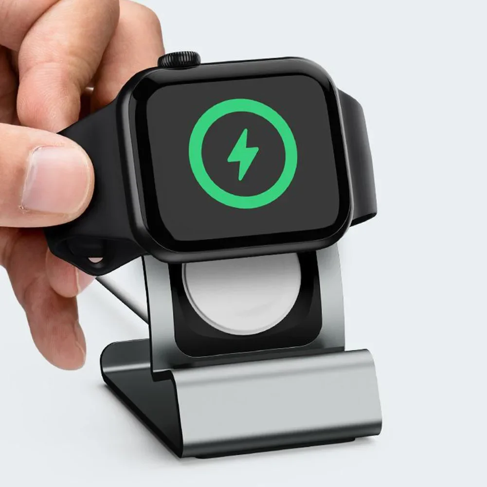 Stable And Compact Wireless Charging Base For Watch With Aluminum Bracket Magnetic Fast Charging Dock Station Holder