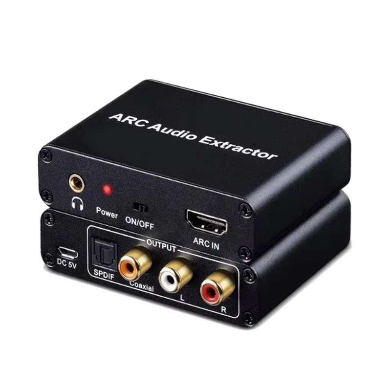 192KHz HDMI ARC Audio Converter Extractor Digital to Analog Audio Adapter DAC SPDIF Coaxial RCA 3.5mm Jack Output For TV Monitor