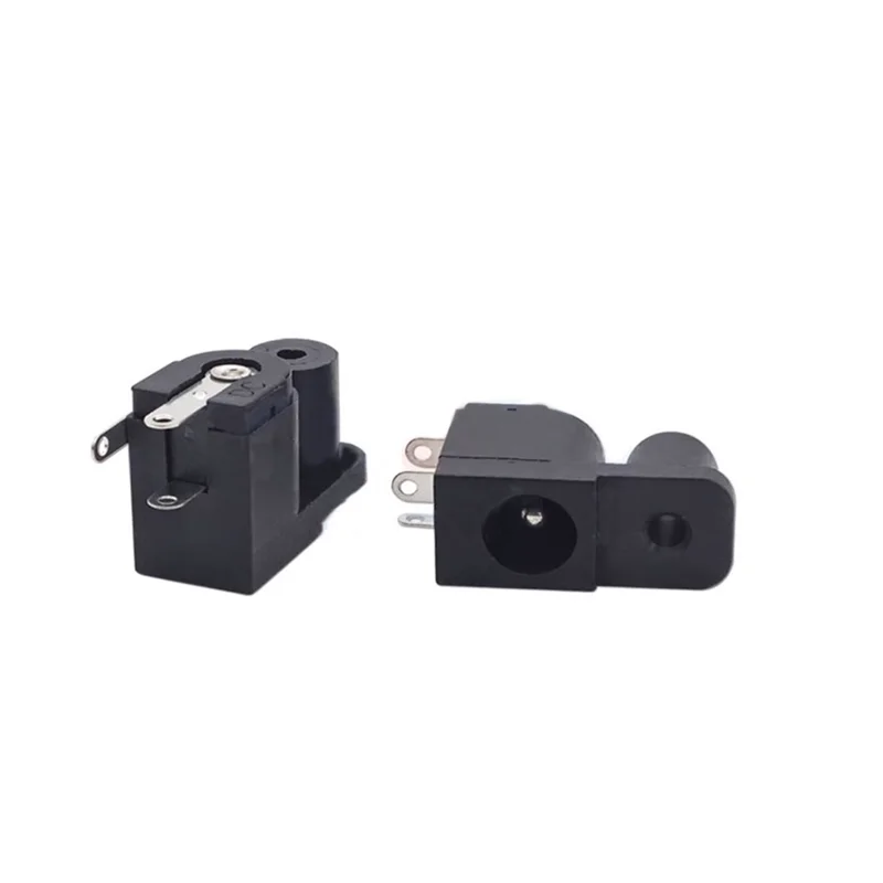 Dc-005 DC power socket Audio 3-pin connector Male three-pin female base with a screw hole to secure 2.0 head