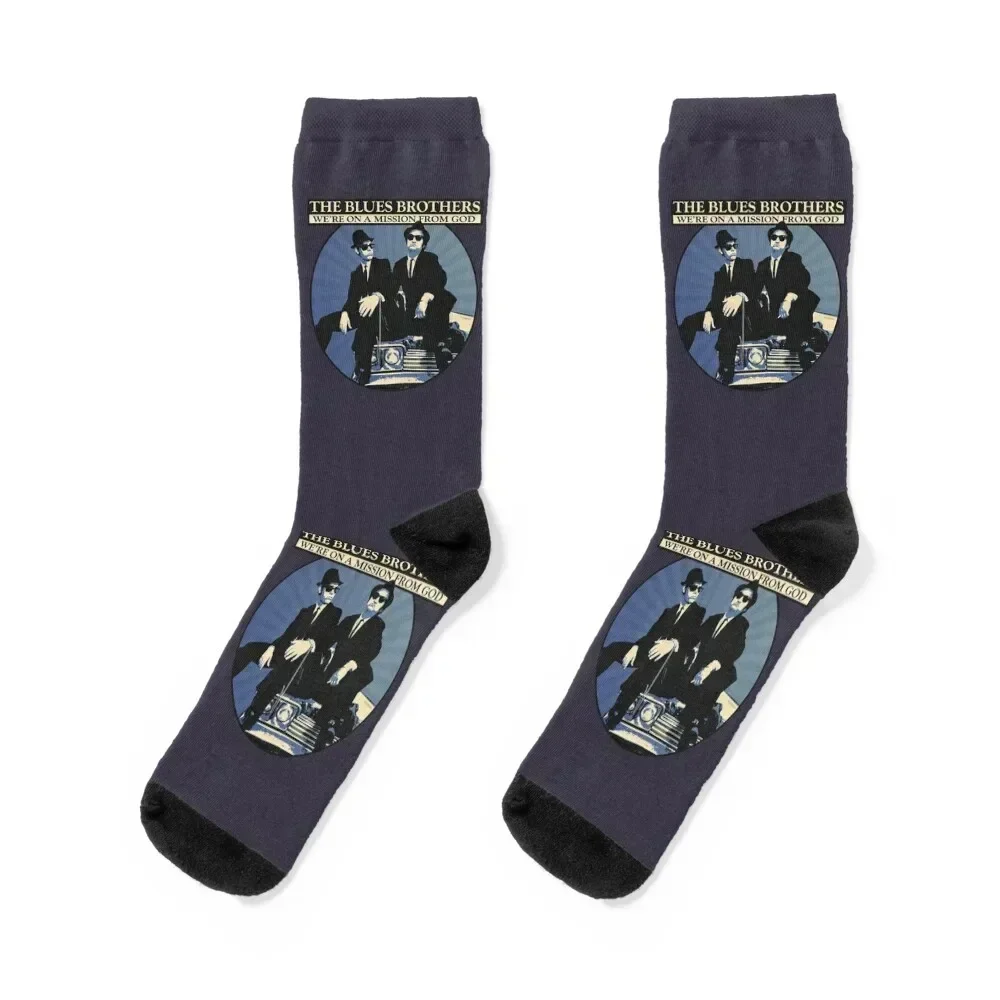 Blues Brothers Mission From God Socks halloween Novelties Men's Antiskid soccer Socks For Girls Men's