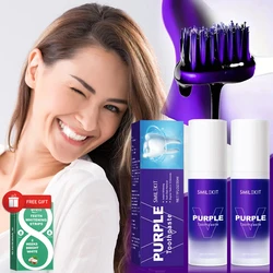 sorriso kit sbiancamento dei denti dentifricio sbiancante viola Riparazione dei denti Sbiancamento bianco Cura dei denti Correttore viola Dentifricio