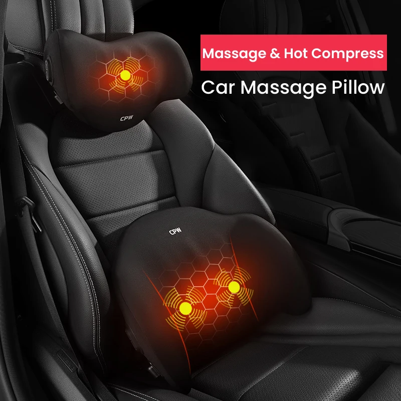 

Car Neck & Waist Massge Pillow Car Massage Pillow Neck Waist Massager Spine Lumber Support Cushion 6 Modes 3 Gears Strength