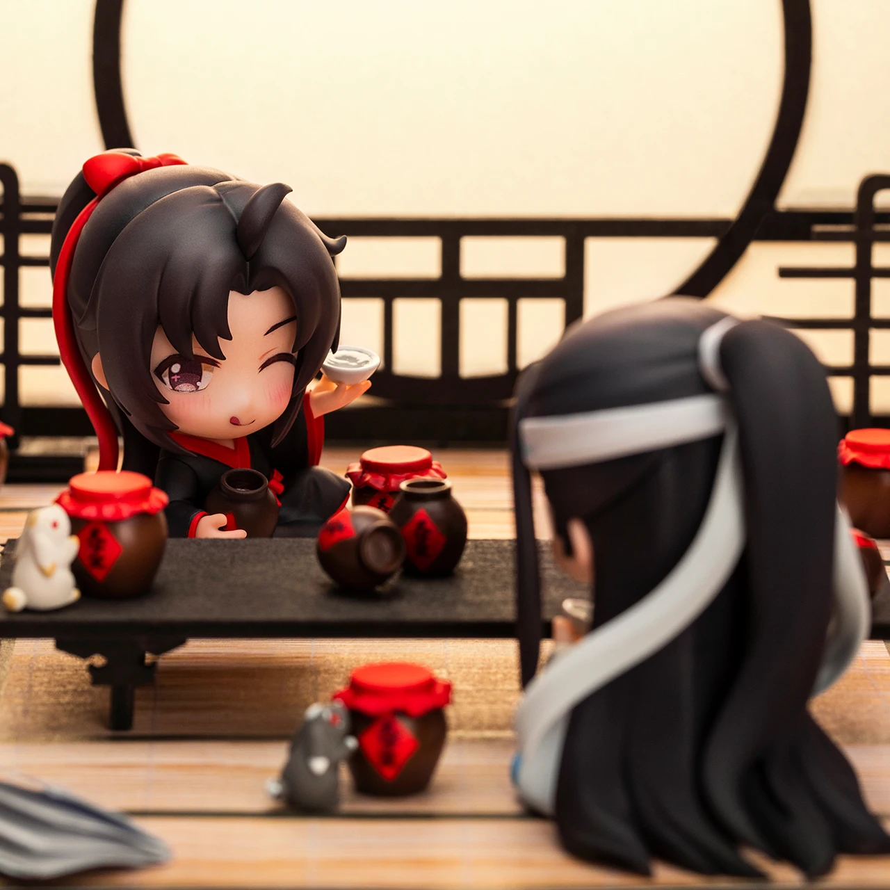 In Stock Mo Dao Zu Shi Wei Wu Xian Lan Wang Ji Cosplay Cartoon Anime Figure Official Merch 6cm Q-Version Dolls Models Toys Gift