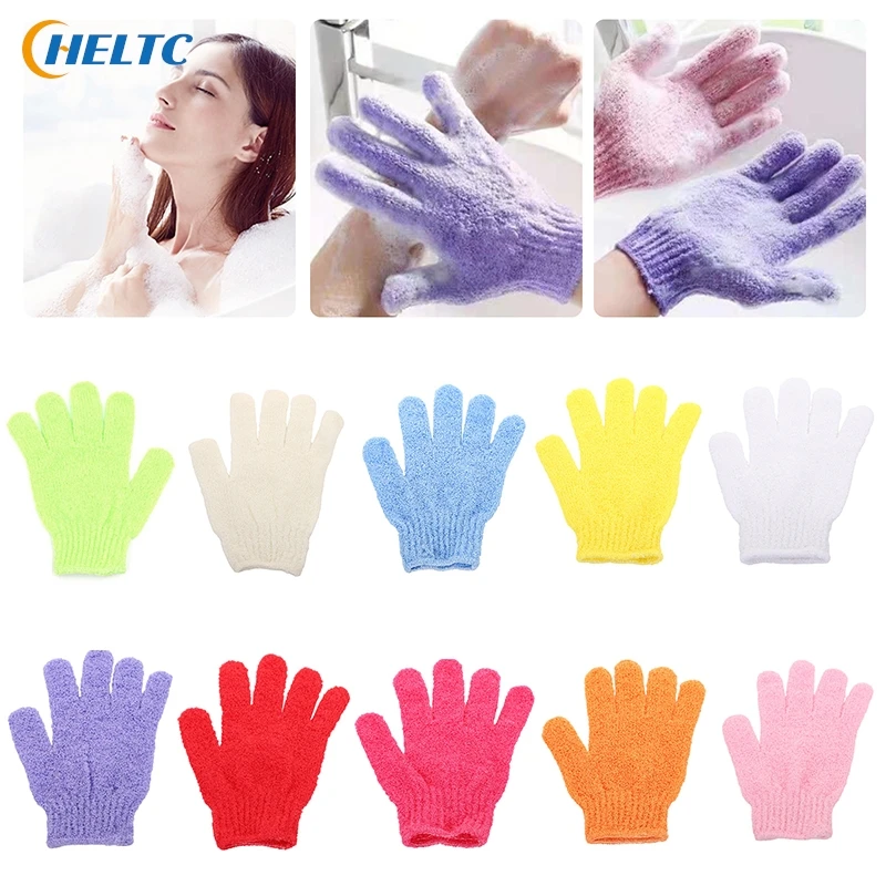 1/2Pc Douche Spa Exfoliator Vijf Vinger Bad Handschoen Huishoudelijke Douche Exfoliator Handdoek Scrub Body Wash Back Badkuip Handschoen
